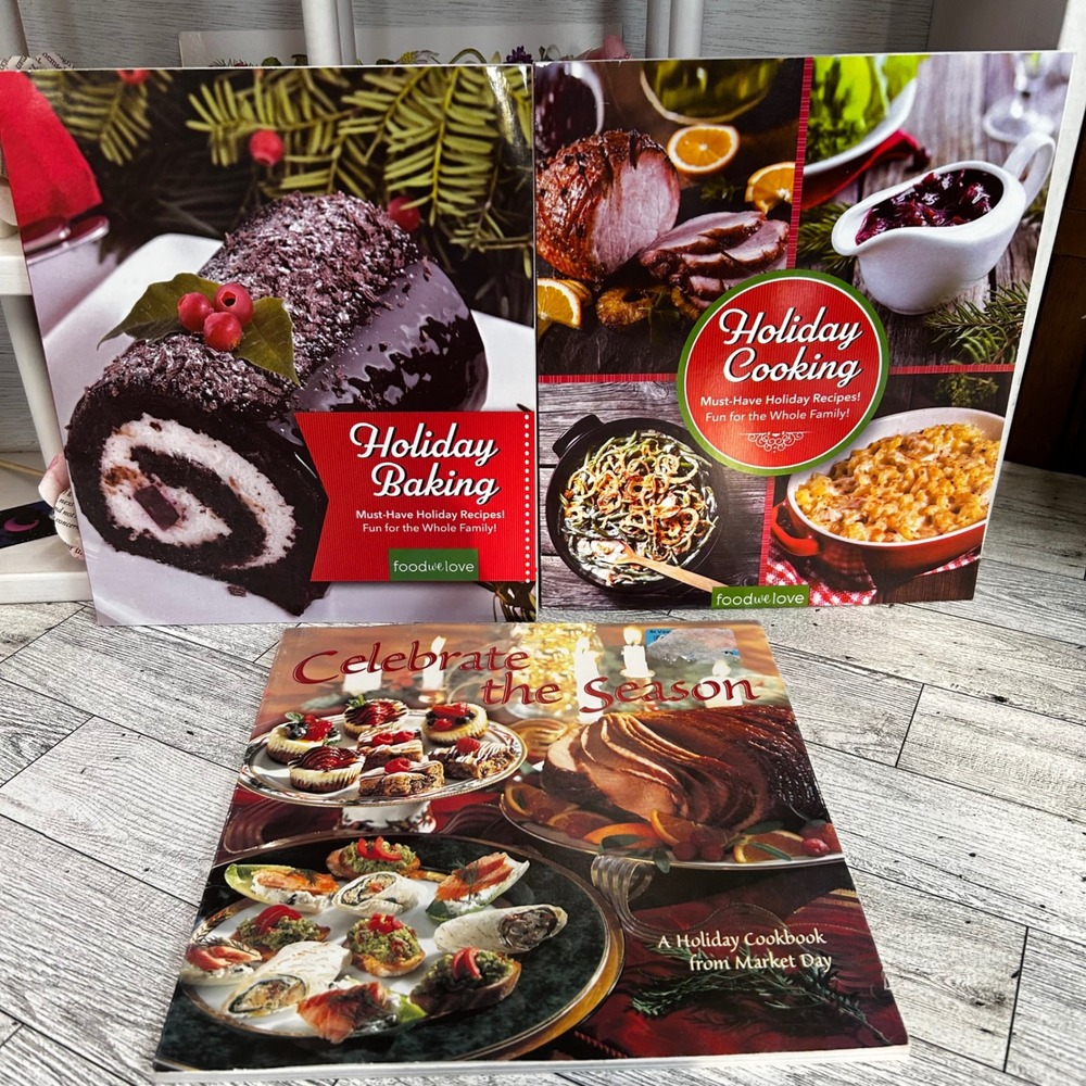 Holiday Cooking & Baking Cookbook (Lot of 3) Books Kappa Market Day Recipes